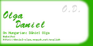 olga daniel business card